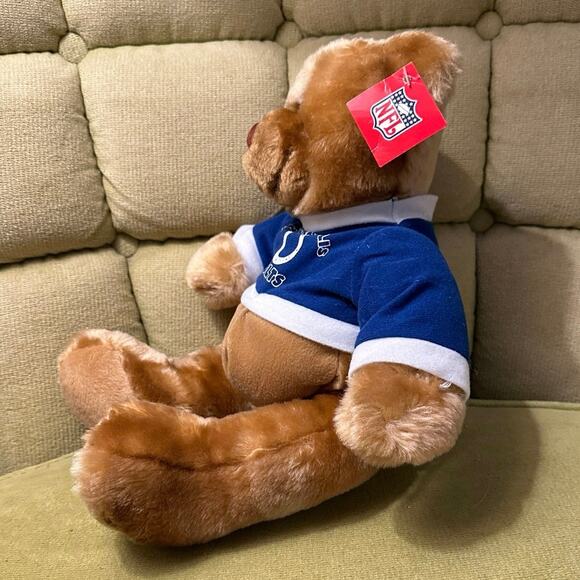 NFL INDIANAPOLIS COLTS Good Stuff Football Teddy Bear Stuffed Animal 15” W Tag - Picture 5 of 10